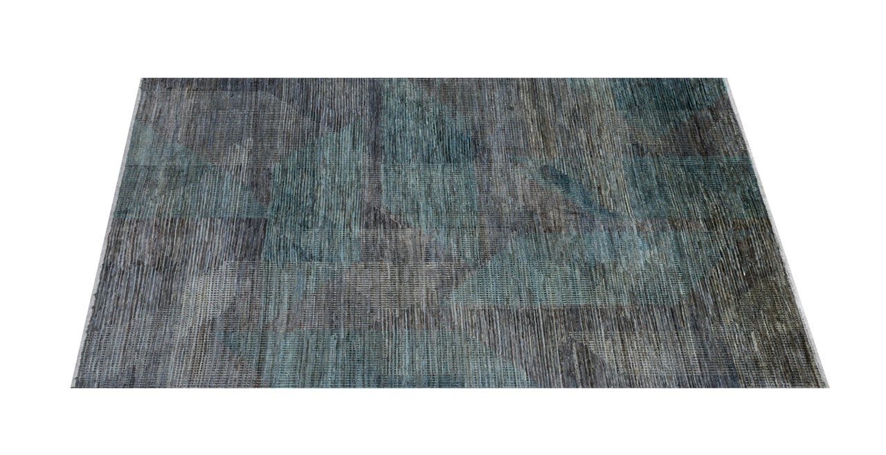 Tappeto Moderno in lana, fatto a mano, design geometrico 296x198cm