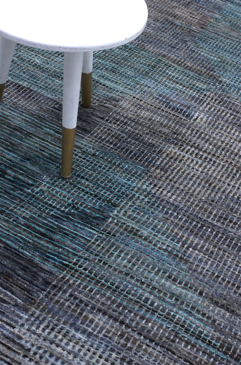 Tappeto Moderno in lana, fatto a mano, design geometrico 296x198cm
