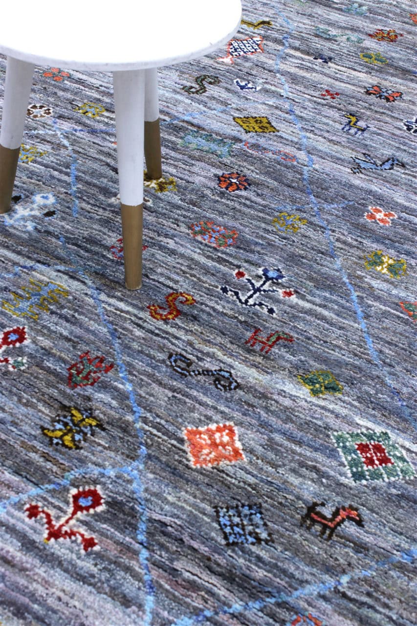 Tappeto stile berbero tribale, fatto a mano 202x154cm