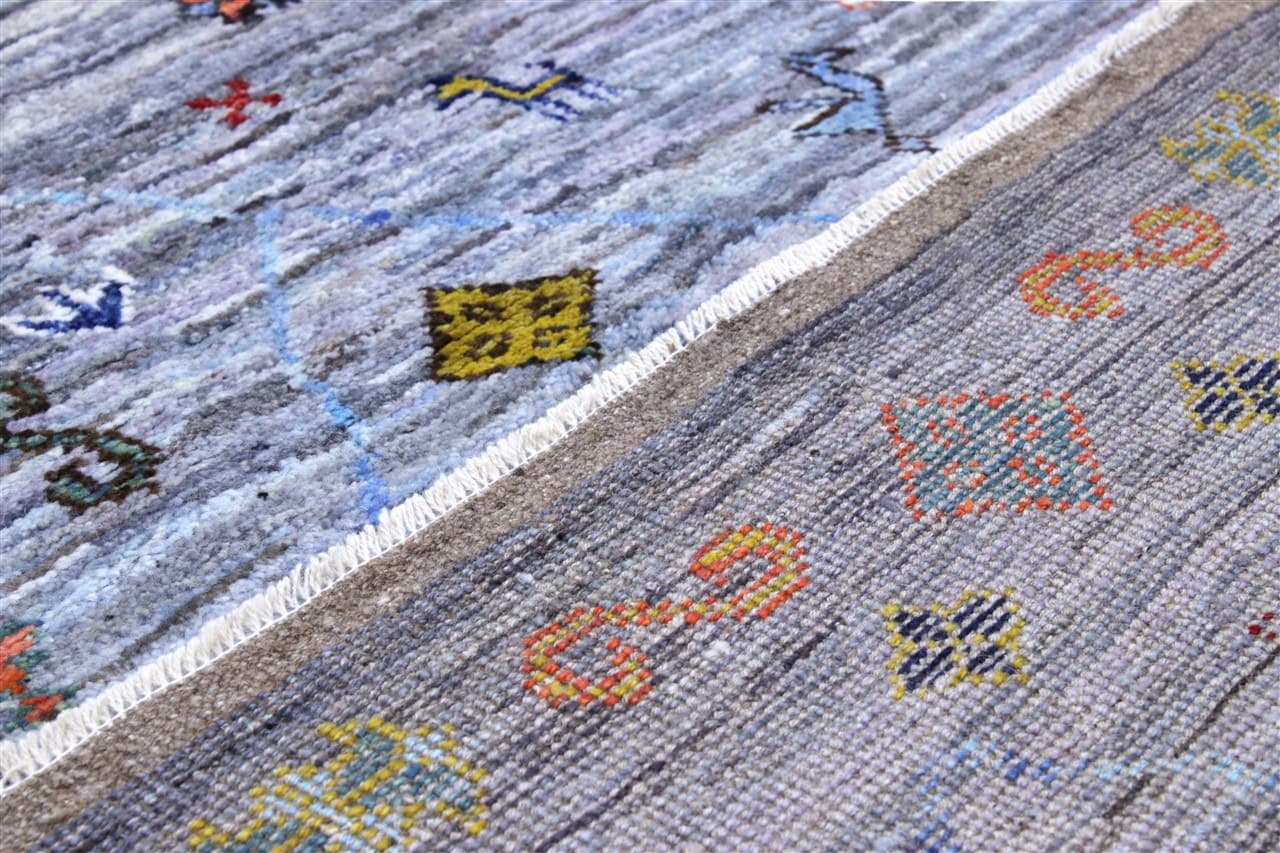 Tappeto stile berbero tribale, fatto a mano 202x154cm