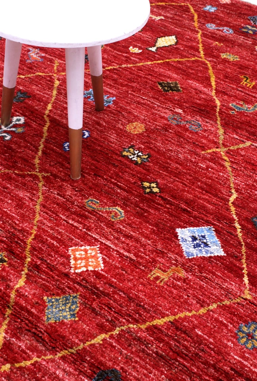 Handmade Tribal Berber Style Rug, 198x158cm