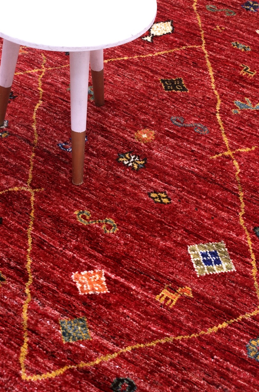 Handmade Tribal Berber Style Rug, 199x152cm