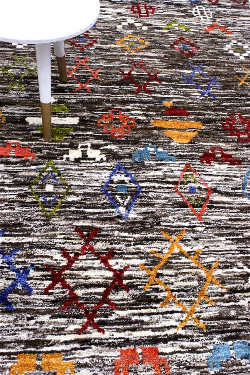 Handmade Tribal Berber Style Rug, 198x154cm