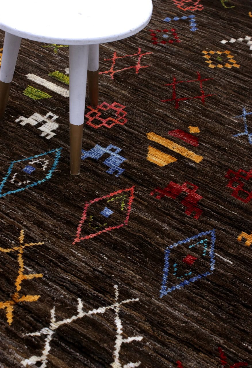 Handmade Tribal Berber Style Rug, 202x148cm