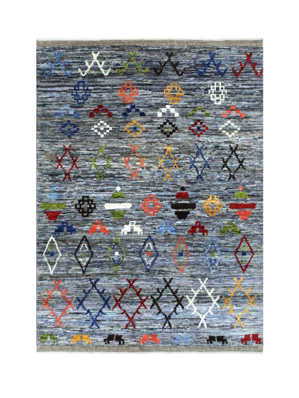 Handmade Tribal Berber Style Rug, 197x153cm