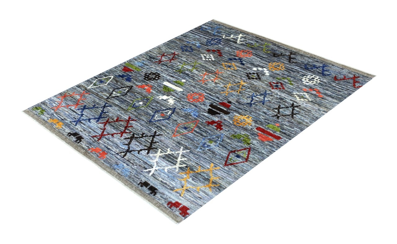Handmade Tribal Berber Style Rug, 197x153cm