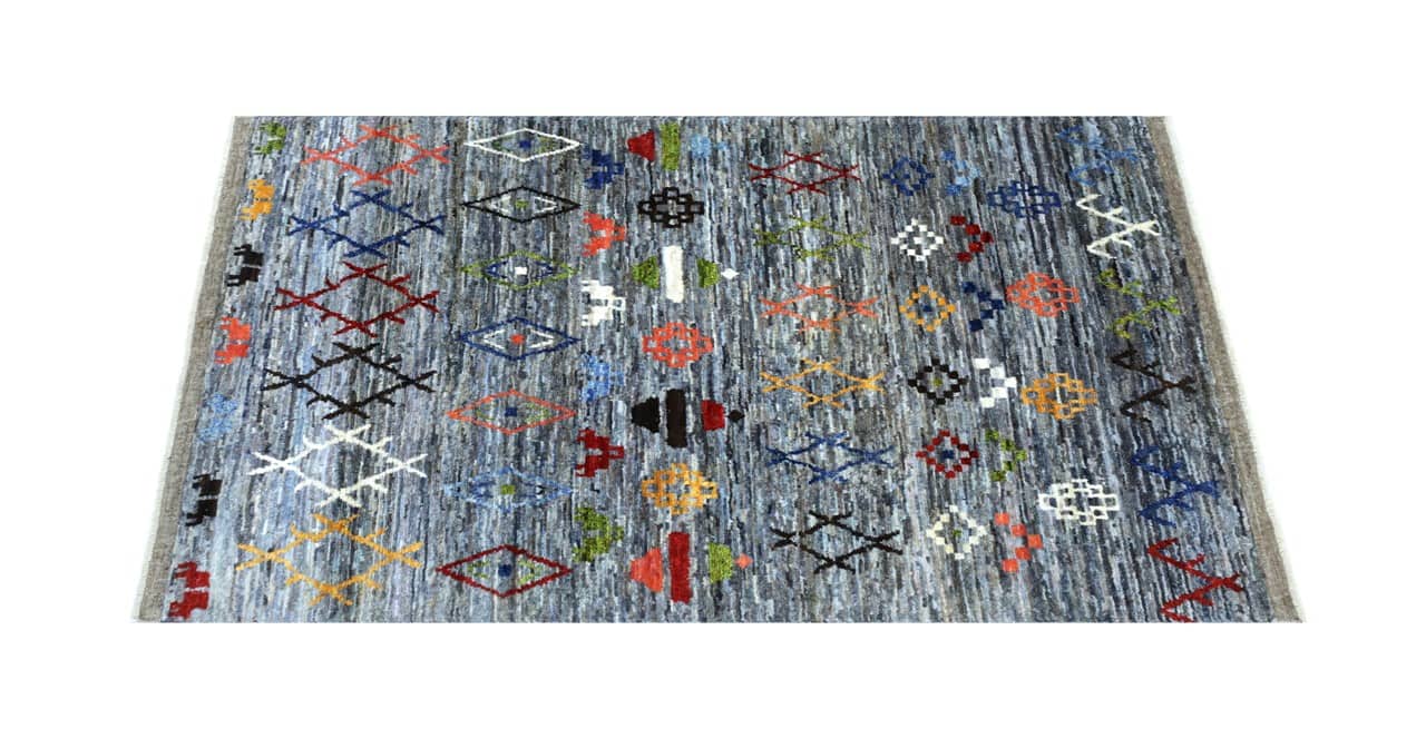 Handmade Tribal Berber Style Rug, 197x153cm