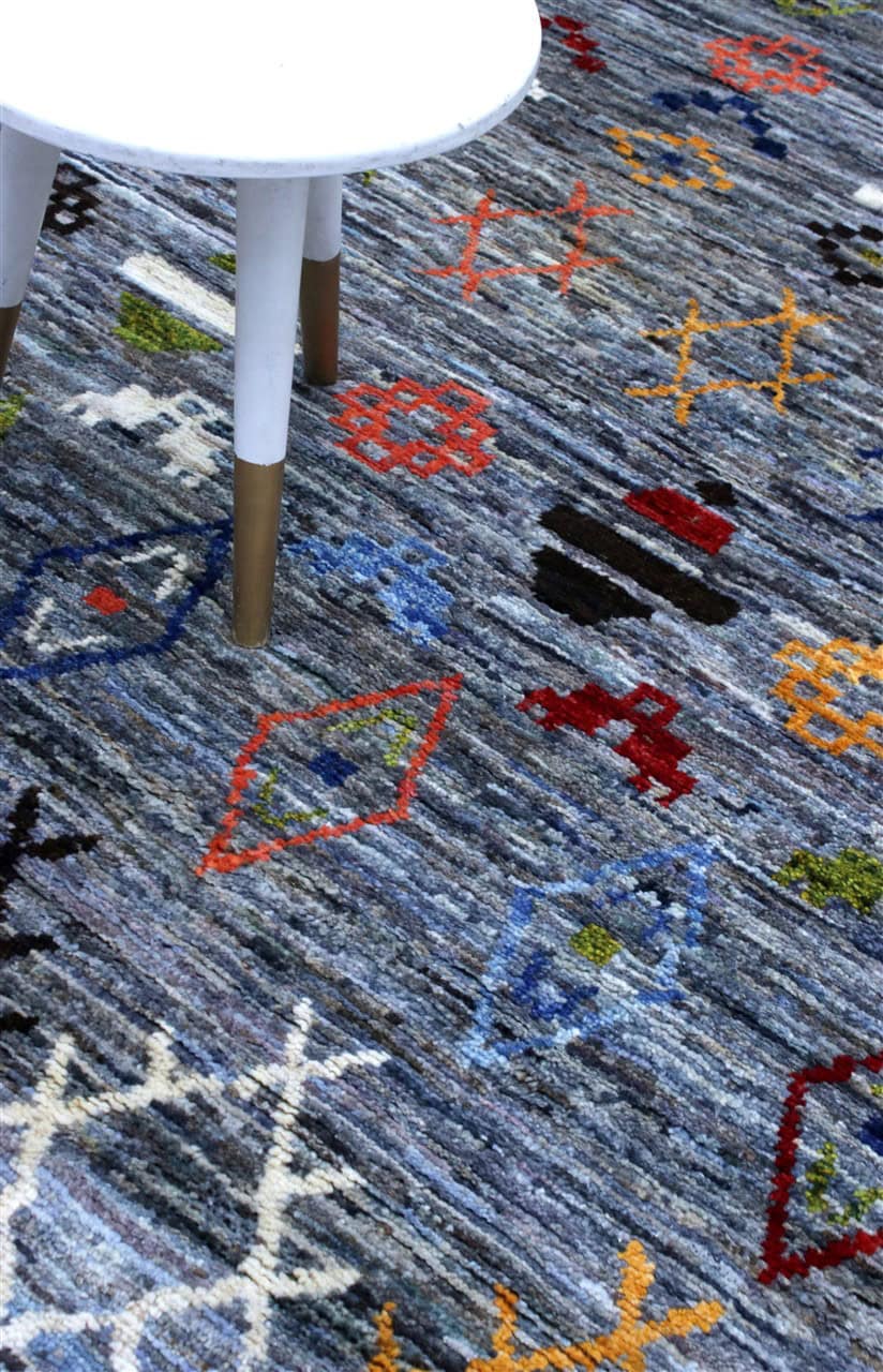 Handmade Tribal Berber Style Rug, 197x153cm
