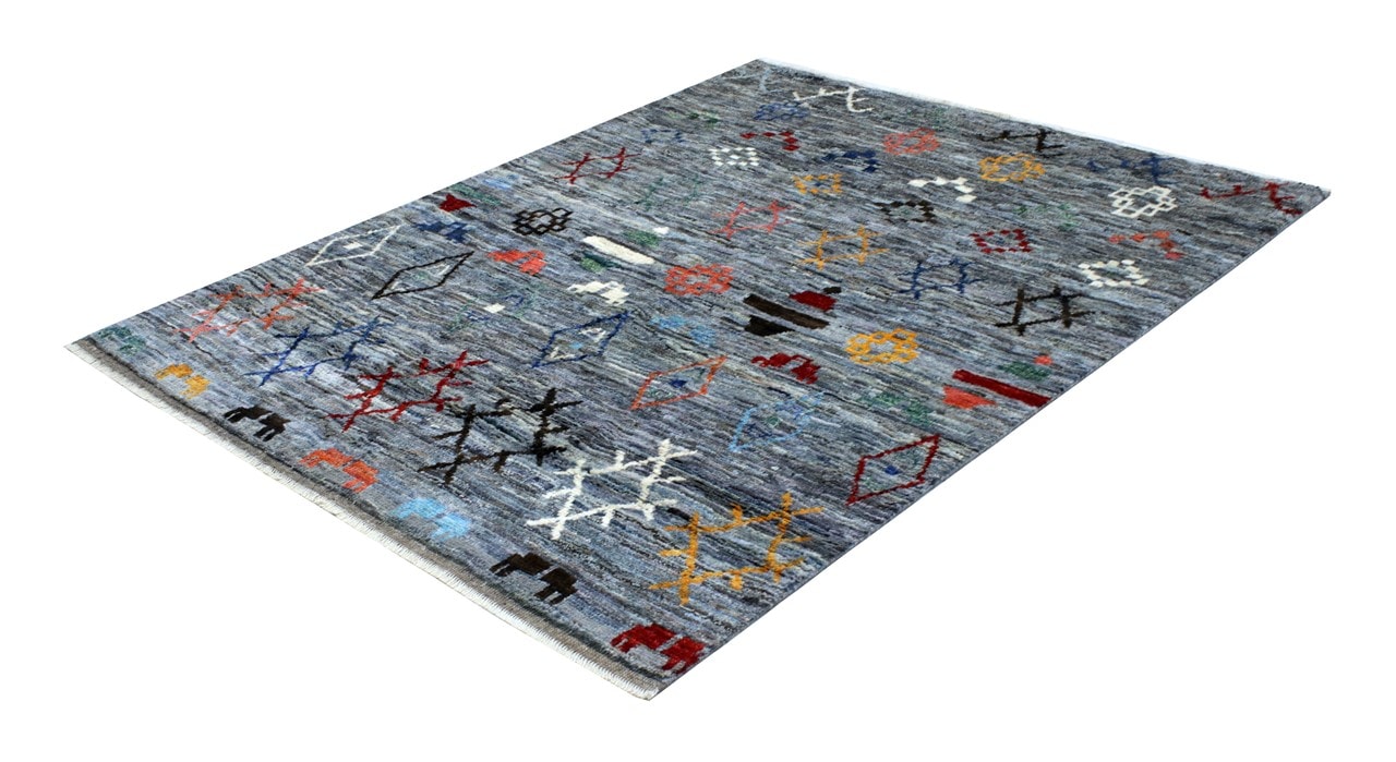 Handmade Tribal Berber Style Rug, 196x157cm