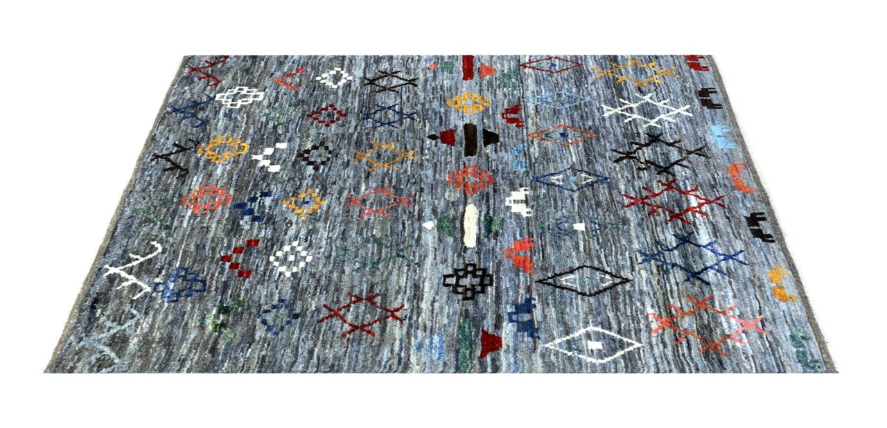 Handmade Tribal Berber Style Rug, 196x157cm