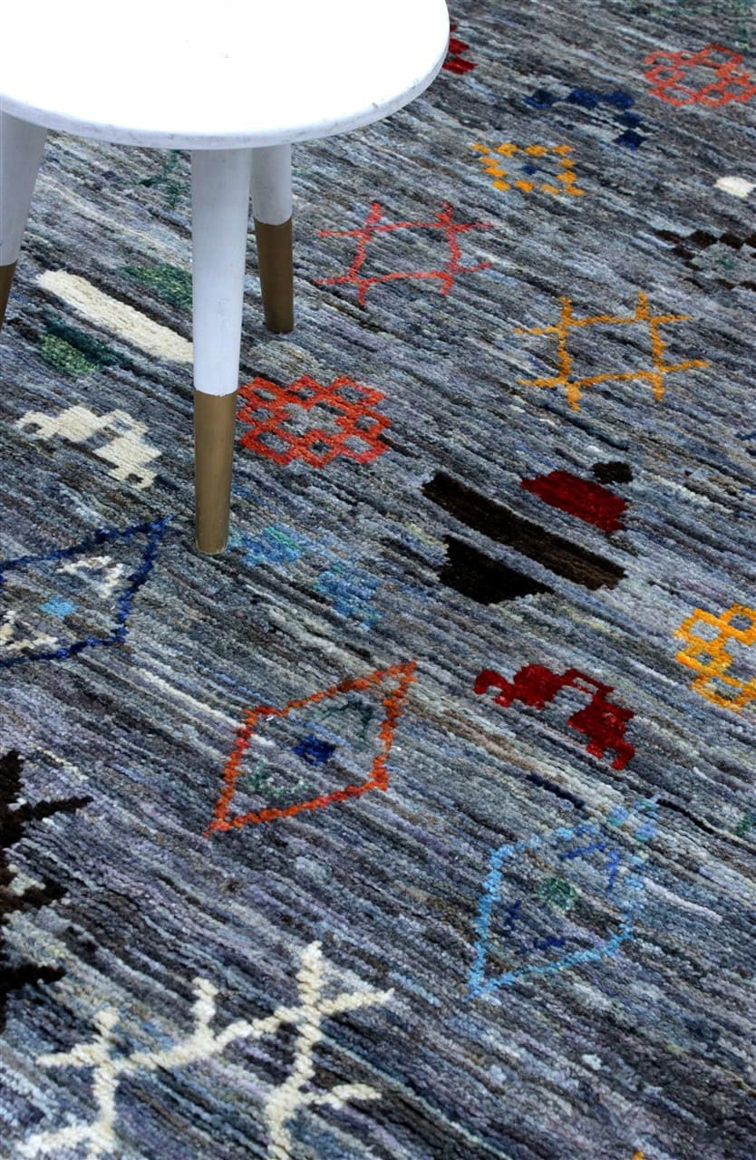 Handmade Tribal Berber Style Rug, 196x157cm
