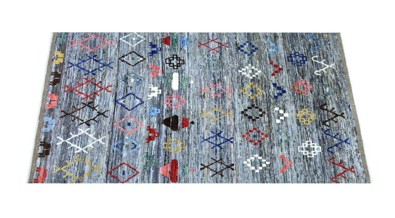 Handmade Tribal Berber Style Rug, 240x176cm