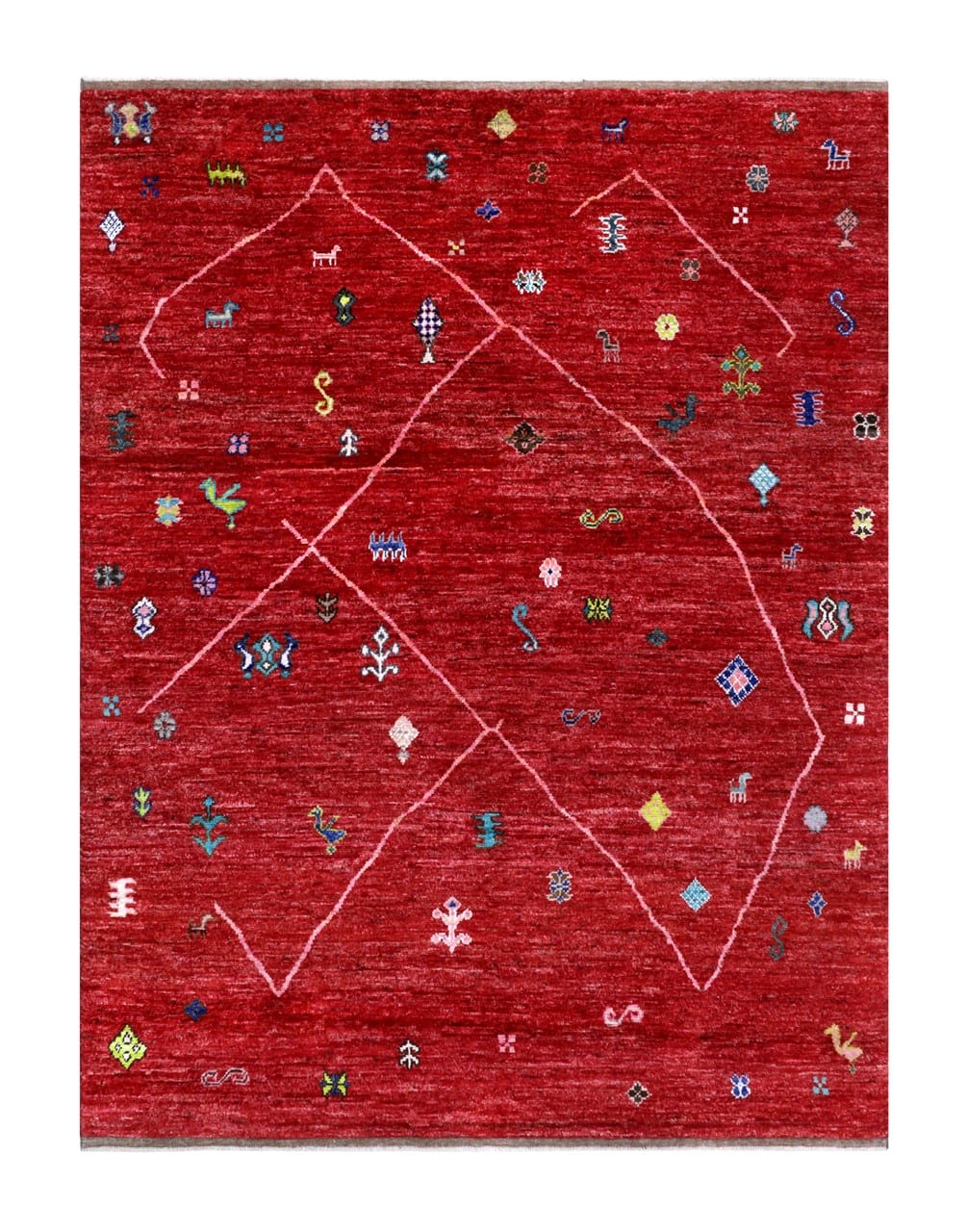 Handmade Tribal Berber Style Rug, 239x175cm