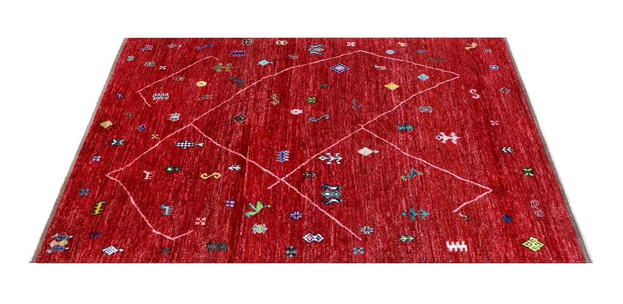 Handmade Tribal Berber Style Rug, 239x175cm