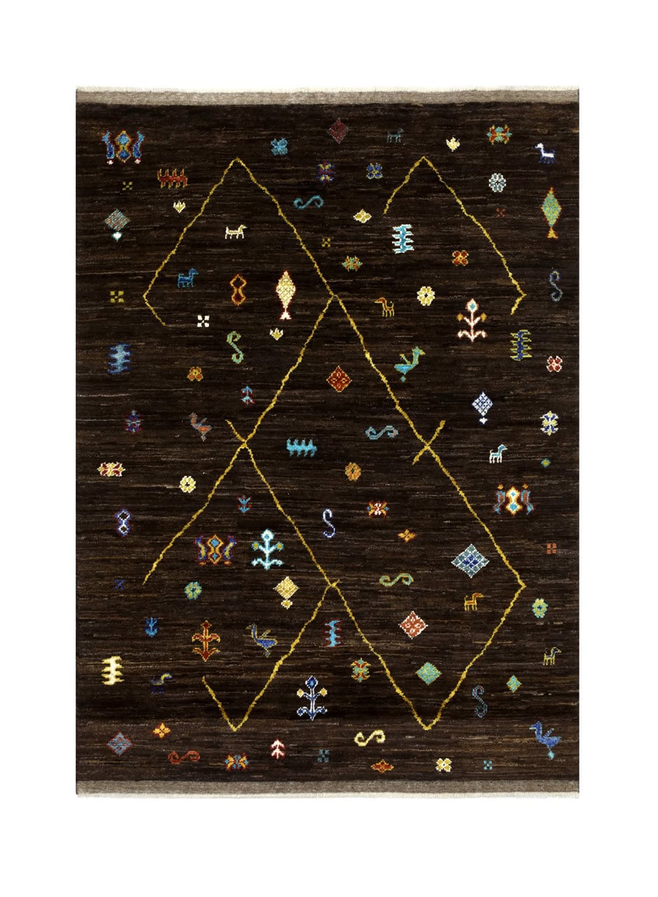 Handmade Tribal Berber Style Rug, 235x174cm