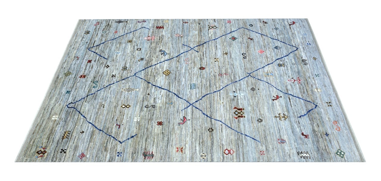 Handmade Tribal Berber Style Rug, 302x230cm