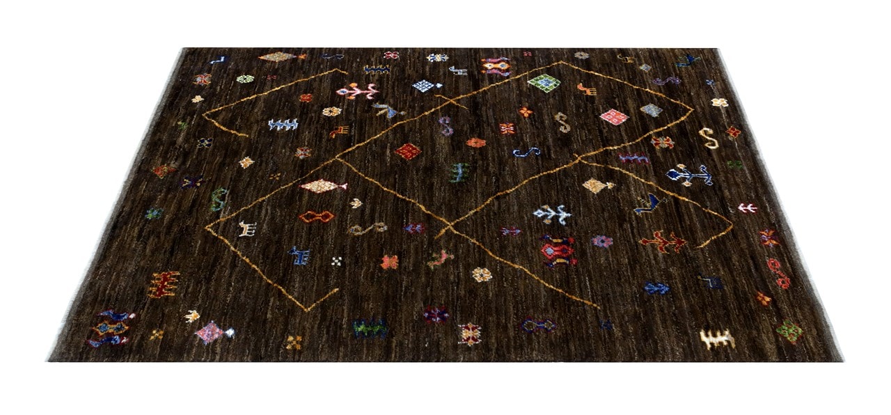 Handmade Tribal Berber Style Rug, 205x154cm