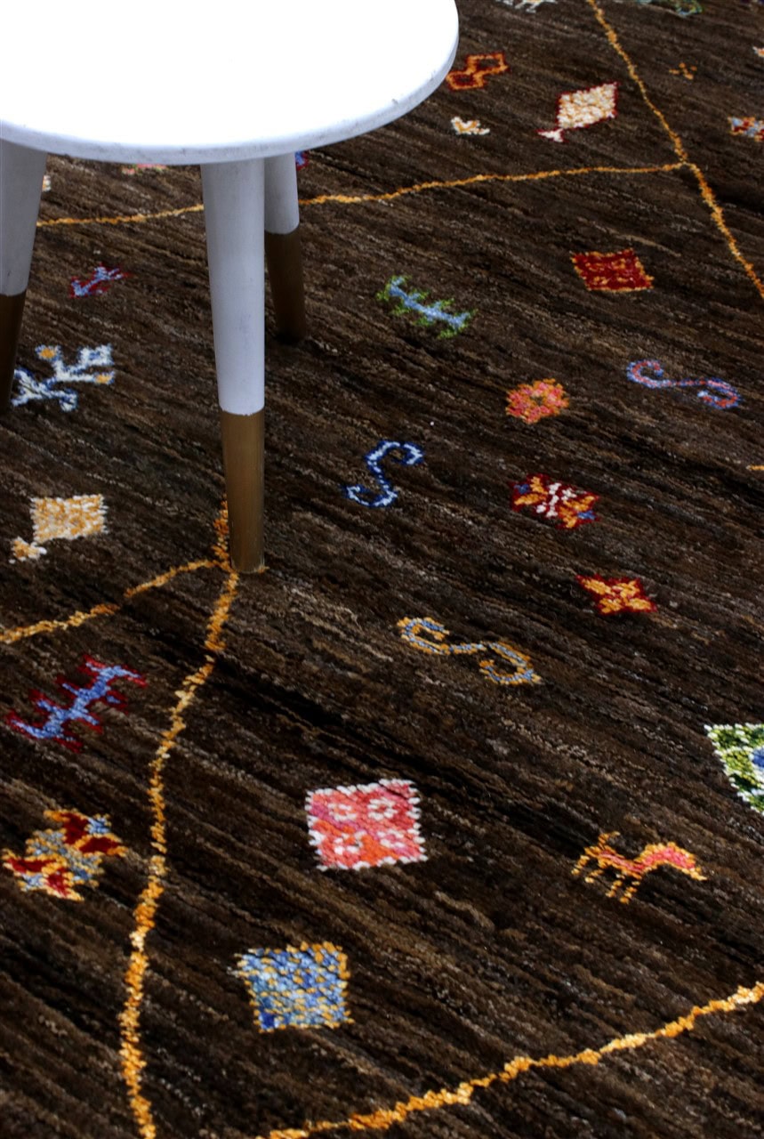 Handmade Tribal Berber Style Rug, 205x154cm