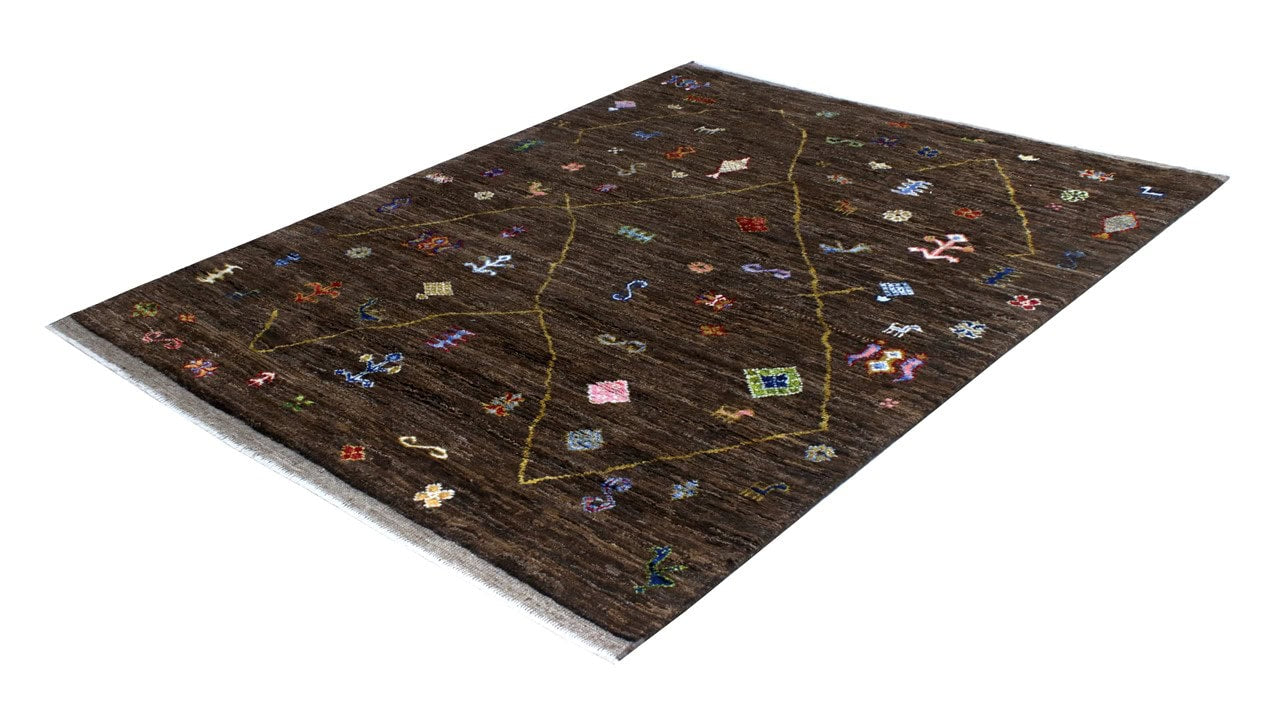 Handmade Tribal Berber Style Rug, 203x156cm