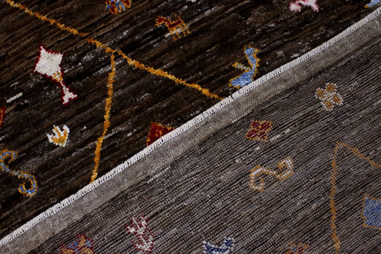 Tappeto stile berbero tribale, fatto a mano 206x153cm