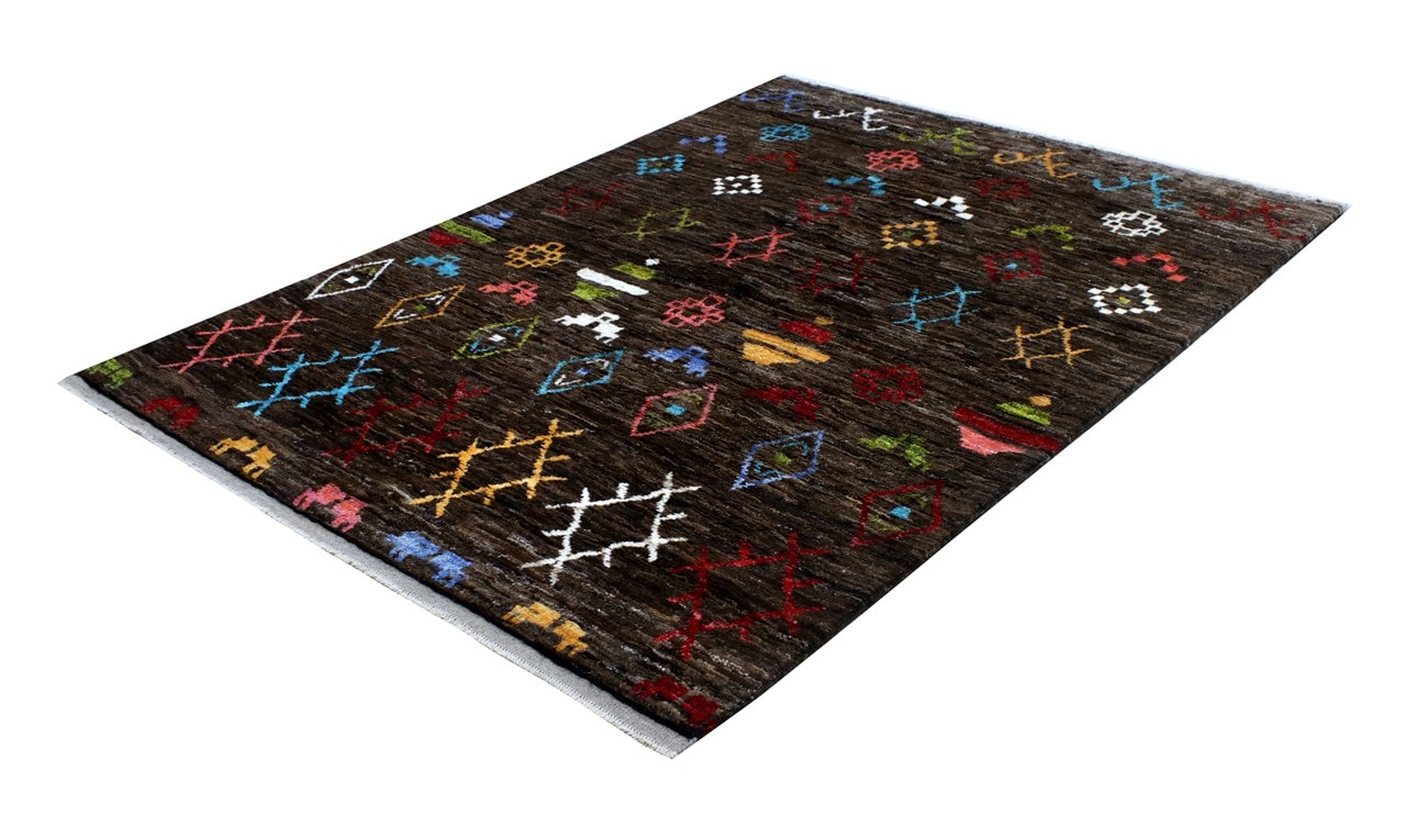 Tappeto stile berbero tribale, fatto a mano 200x152cm
