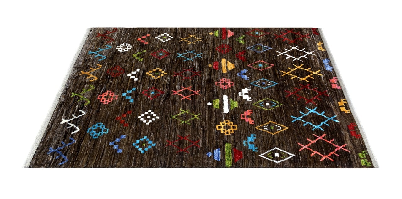 Tappeto stile berbero tribale, fatto a mano 200x152cm