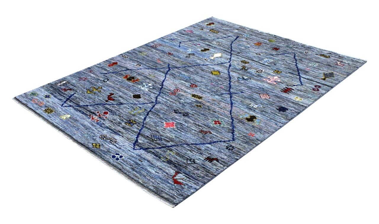 Handmade Tribal Berber Style Rug, 247x179cm