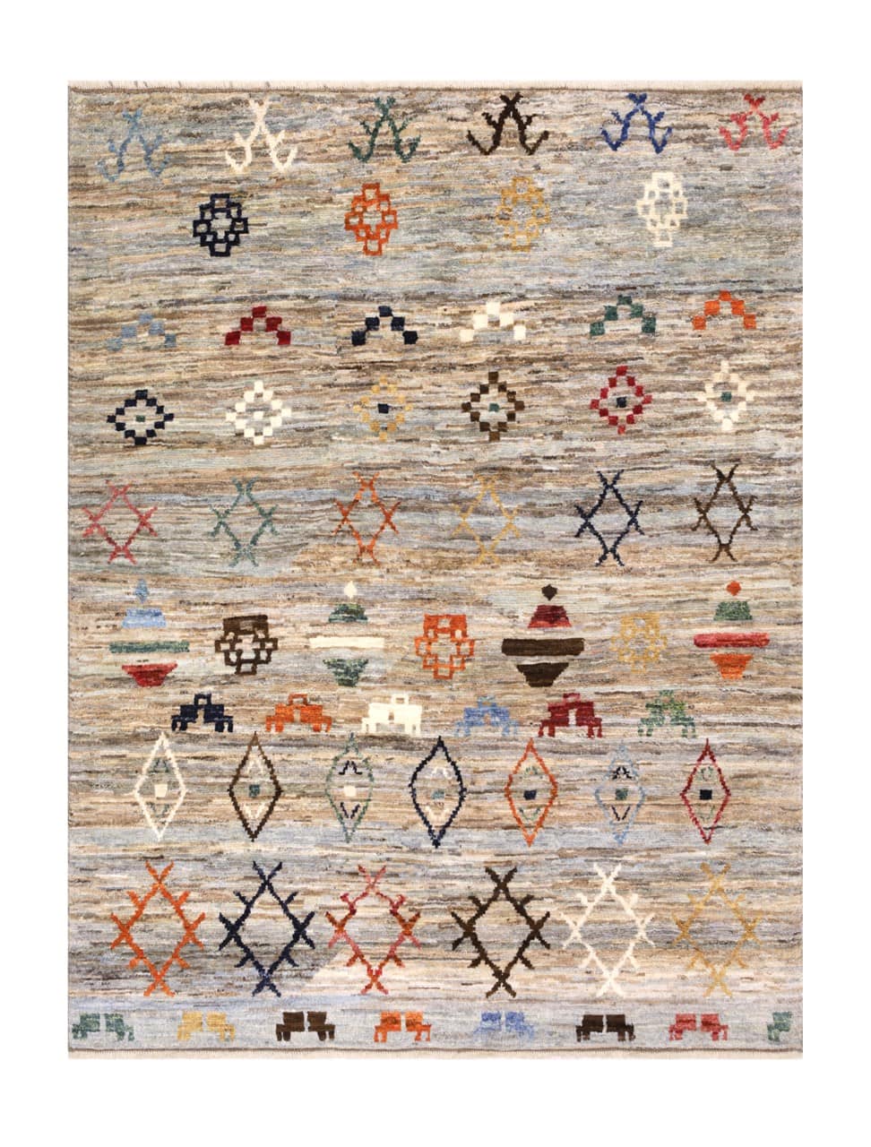 Tappeto stile berbero tribale, fatto a mano 206x161cm