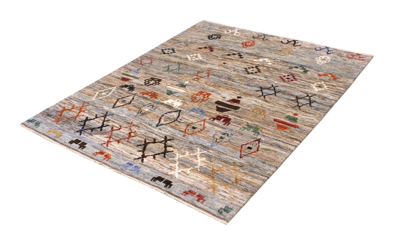Tappeto stile berbero tribale, fatto a mano 206x161cm