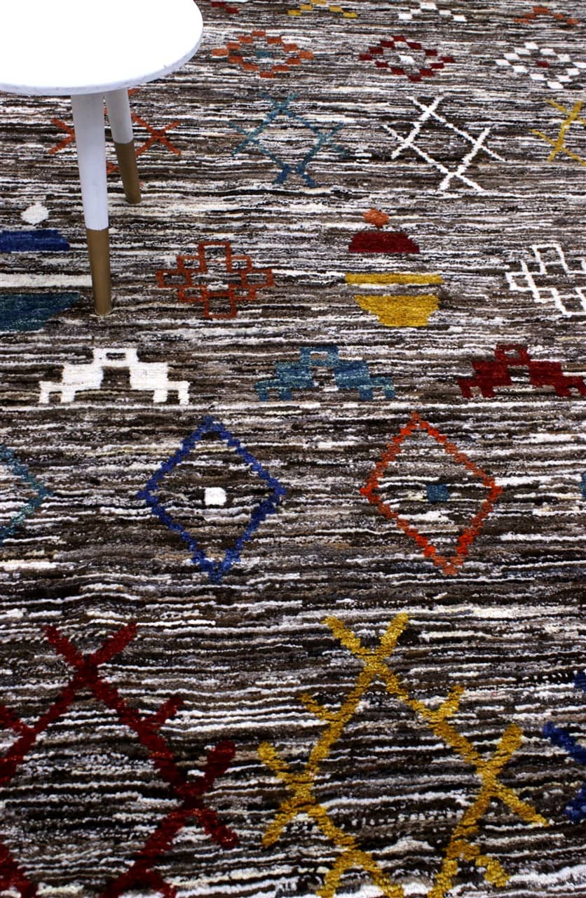 Handmade Tribal Berber Style Rug, 298x238cm