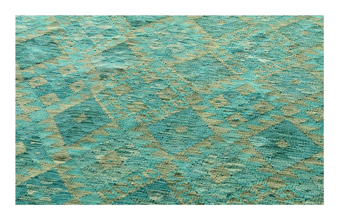 Tappeto Kilim Kaudani Afghan fatto a mano multicolore 295x204cm