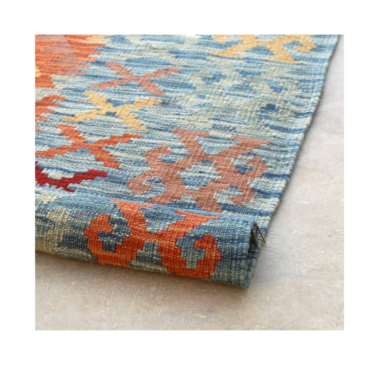 Tappeto Kilim Kaudani Afghan fatto a mano multicolore 299x205cm