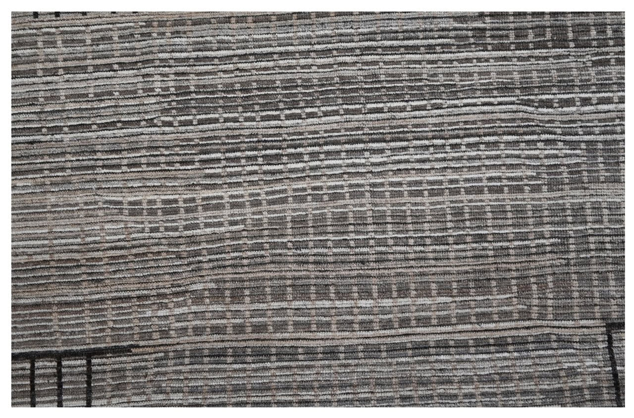 Tappeto design moderno grigio stile berbero, fatto a mano 292x251cm