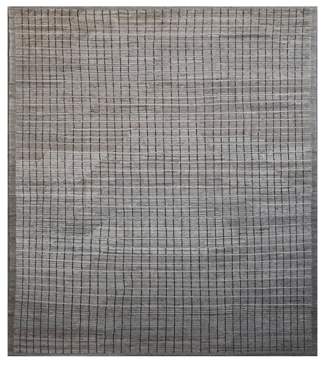 Tappeto design moderno grigio stile berbero, fatto a mano 298x255cm