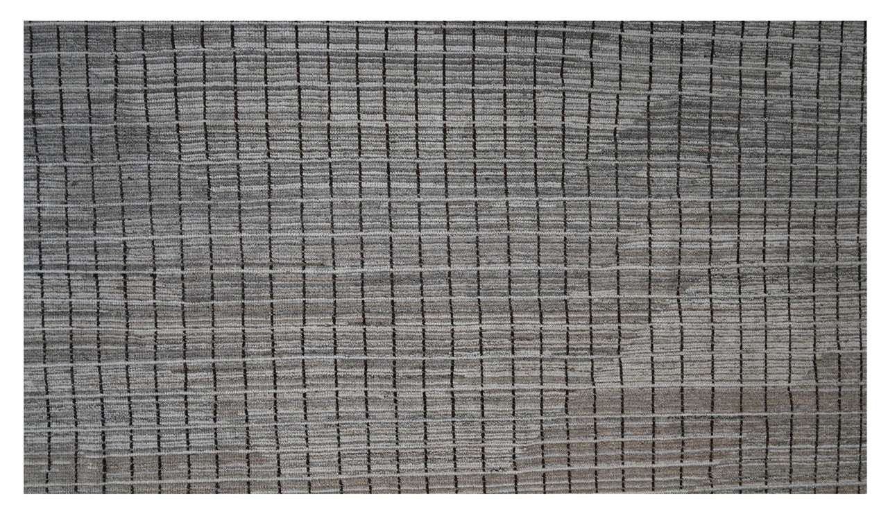 Tappeto design moderno grigio stile berbero, fatto a mano 298x255cm