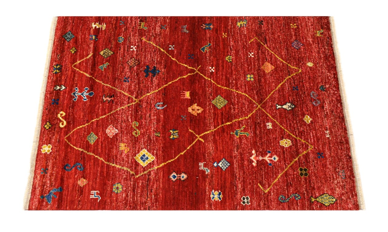 Tappeto stile berbero tribale, fatto a mano 189x164cm