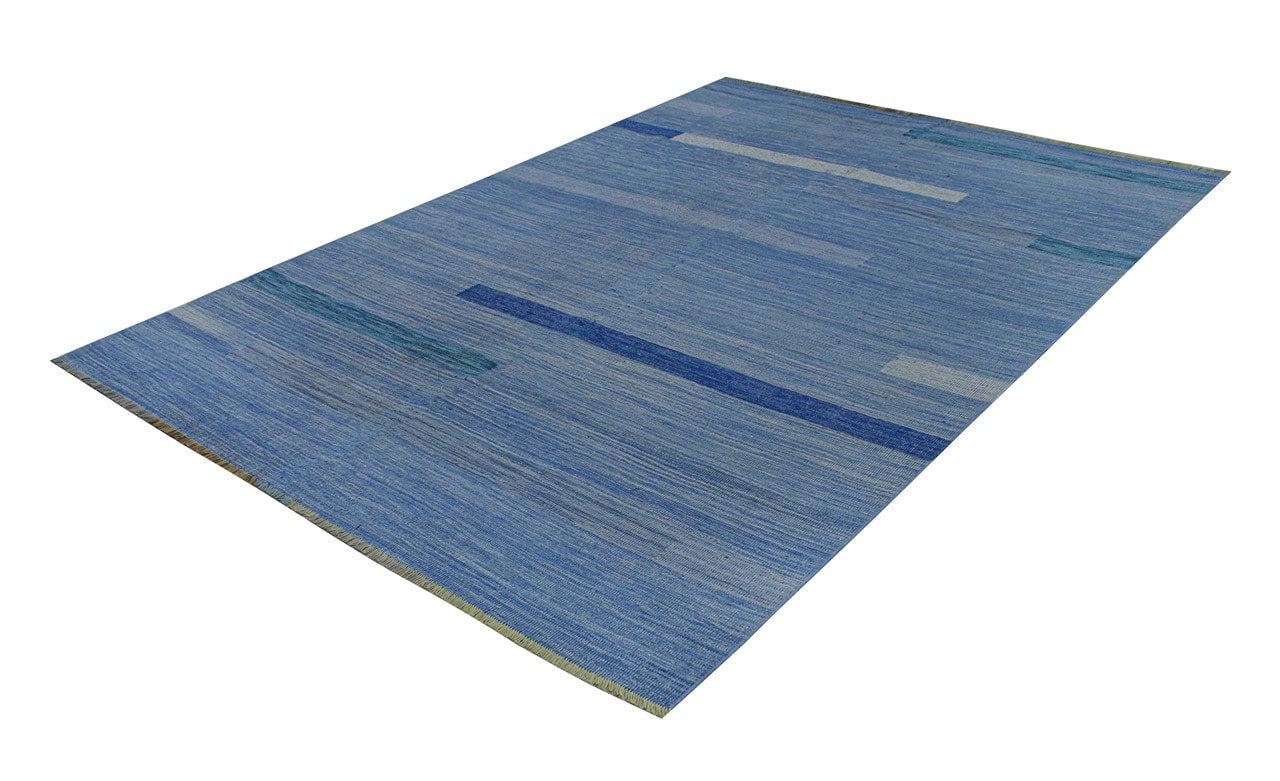 Tappeto Kilim moderno in lana multicolore 297x213cm