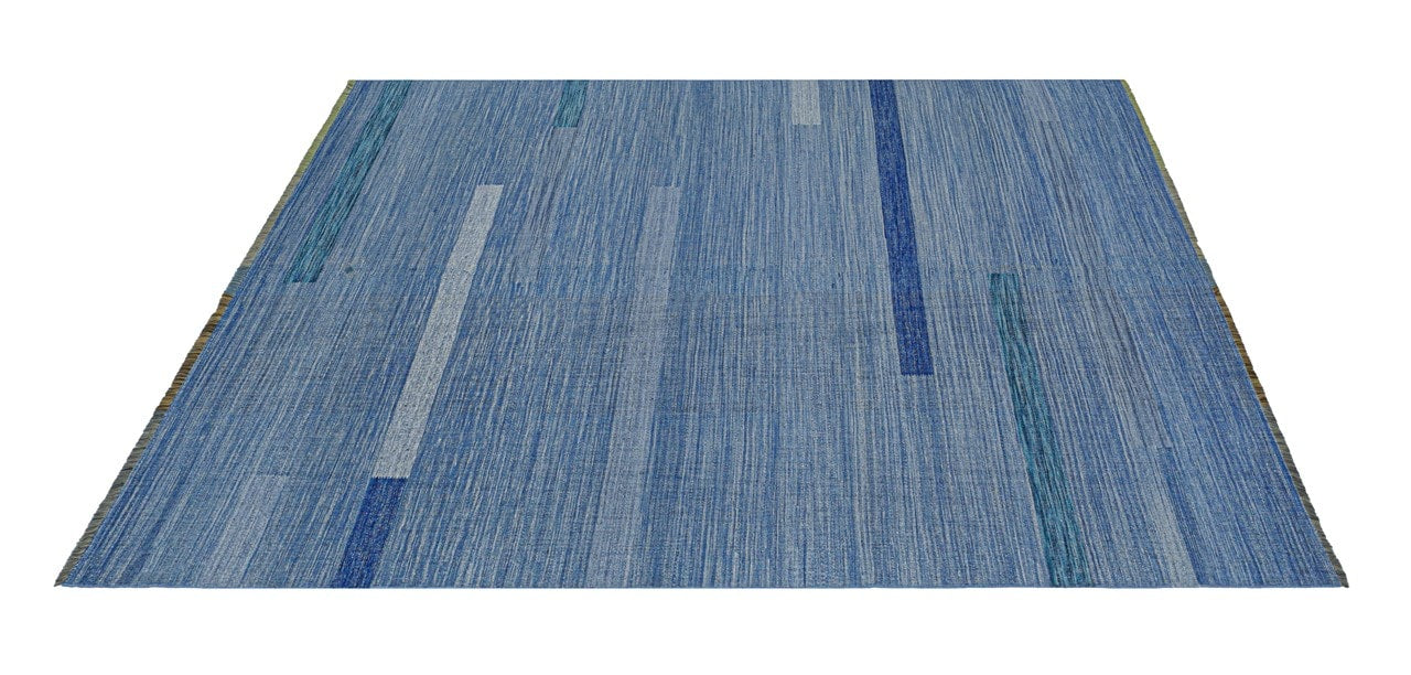 Tappeto Kilim moderno in lana multicolore 297x213cm