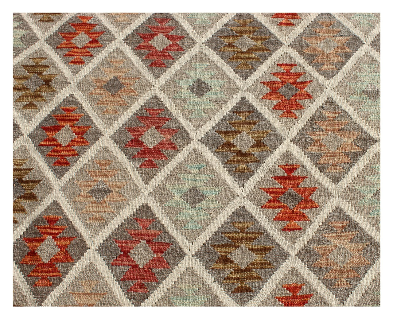 Tappeto Kilim Kaudani Afghan fatto a mano multicolore 311x199cm