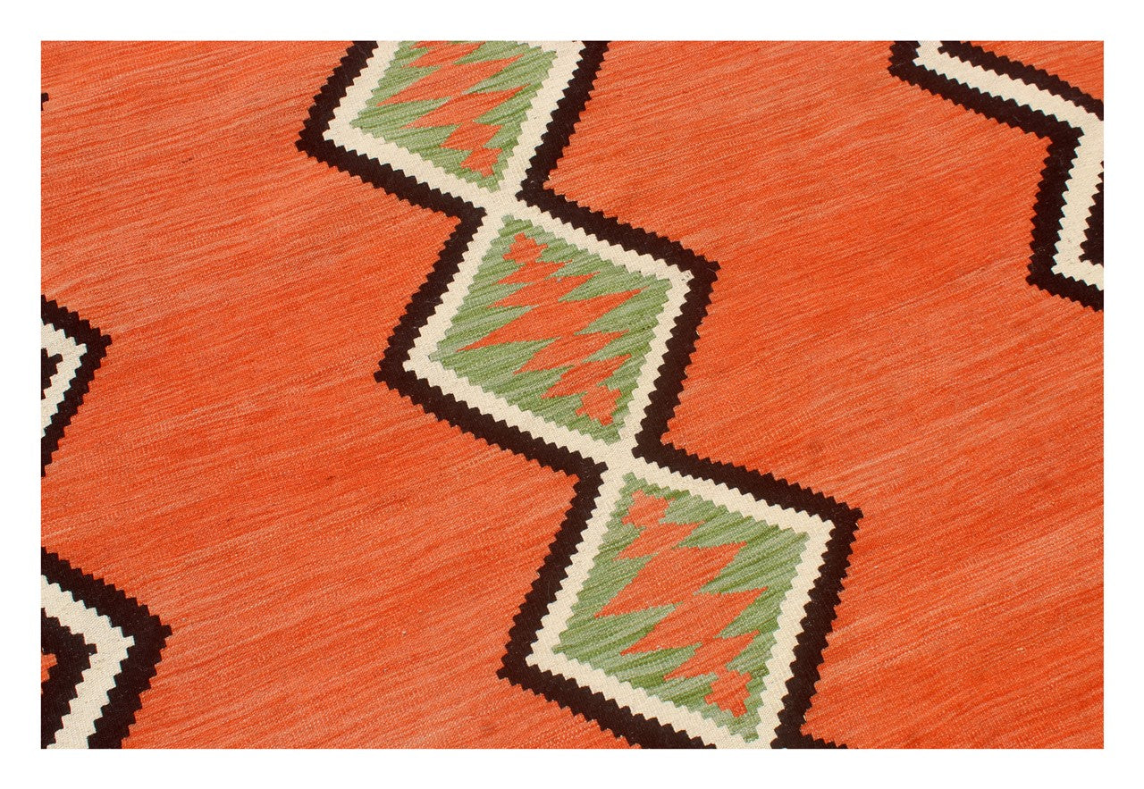 Modern wool Kilim carpet multi 295x196cm