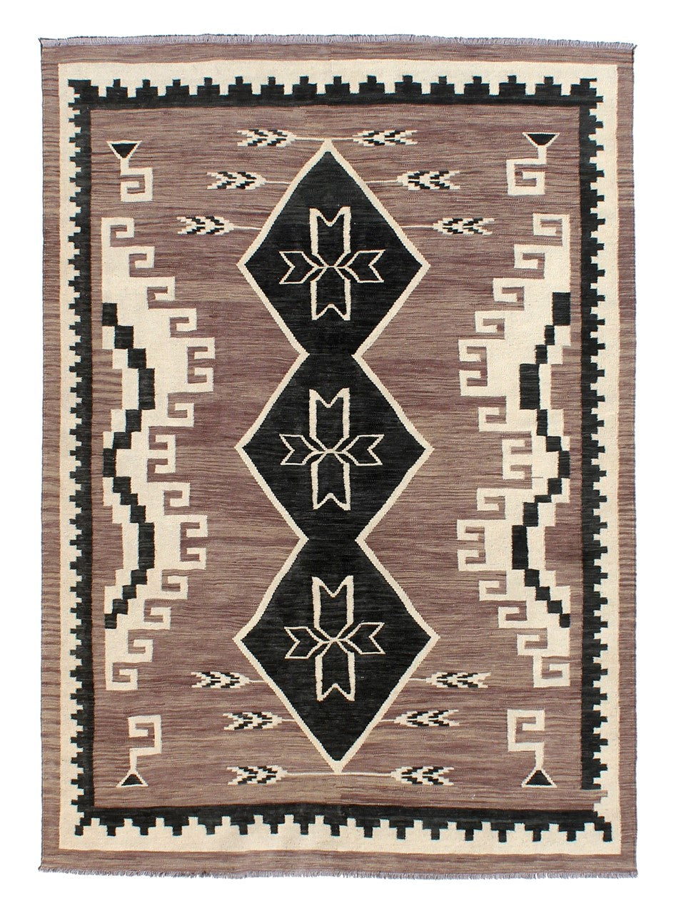 Modern wool Kilim carpet multi 240x174cm