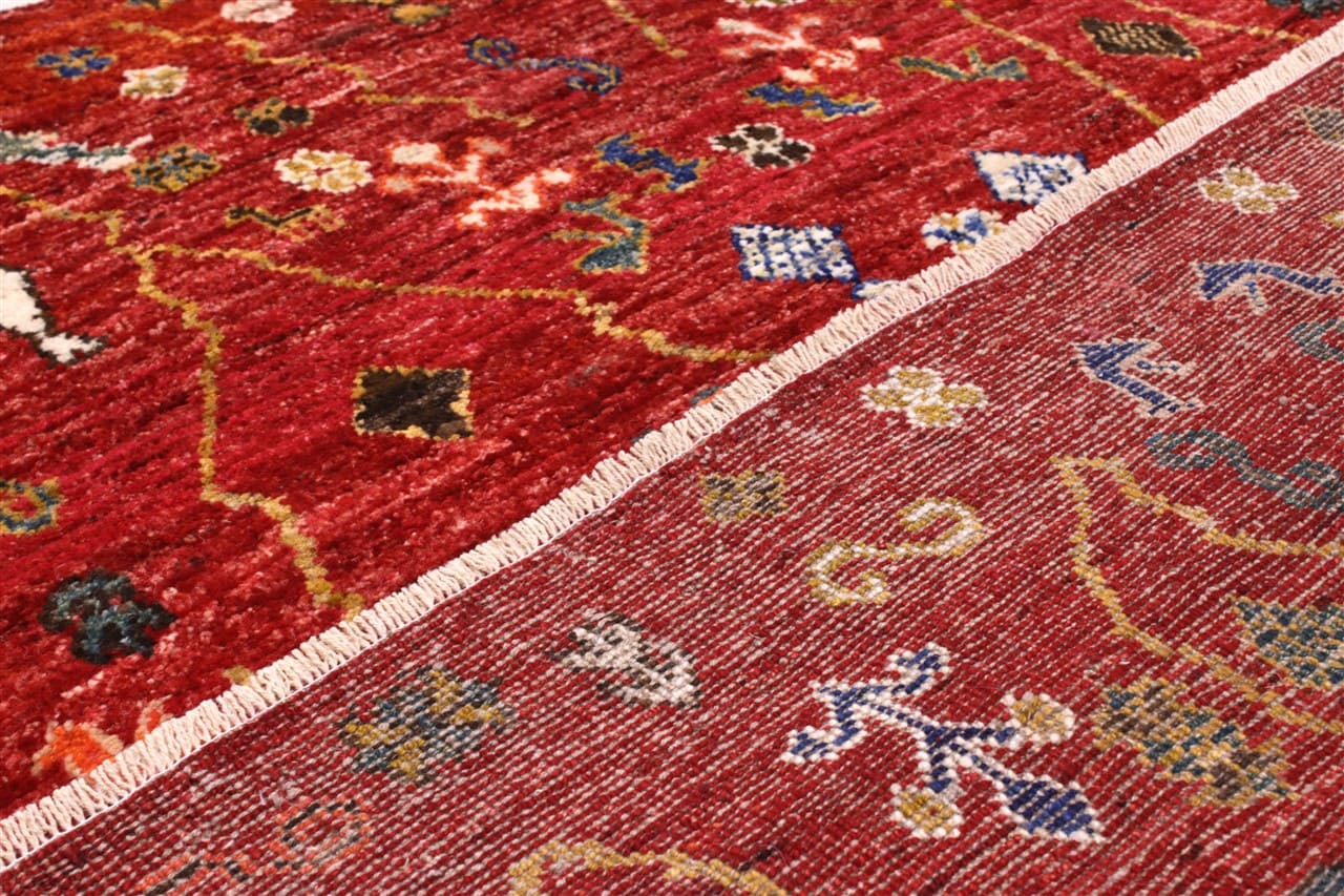 Taimany - Multicolor Tribal Wool Rug - Hand-Knotted 191x154cm