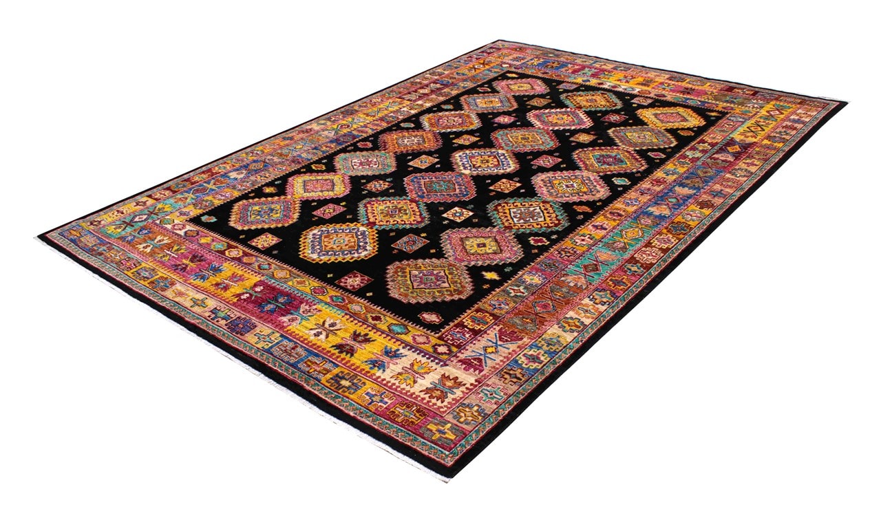 Afghan wool carpet multi, handmade 315x245cm