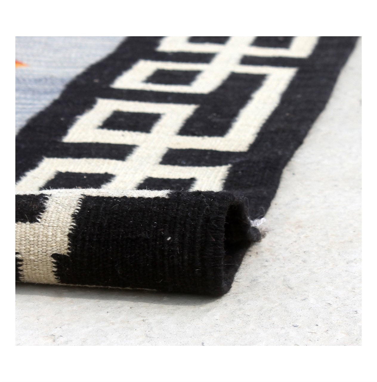Tappeto Kilim moderno in lana multicolore 205x160cm