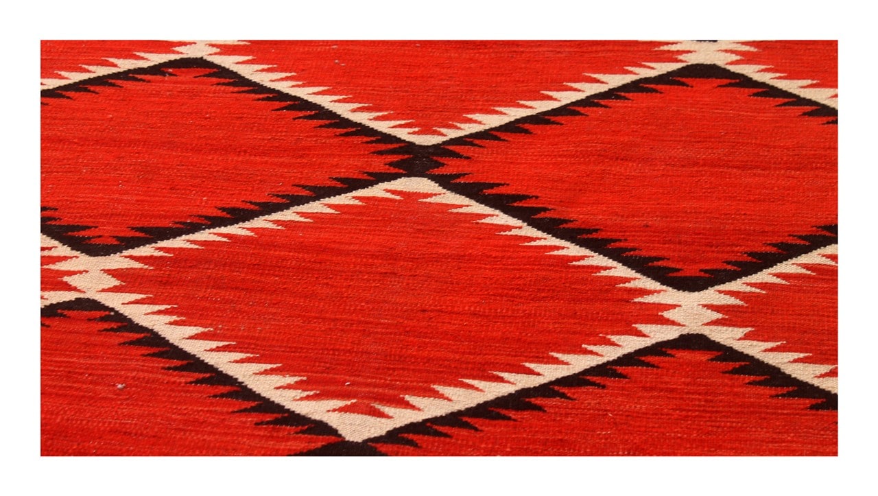 Modern wool Kilim carpet multi 186x131cm