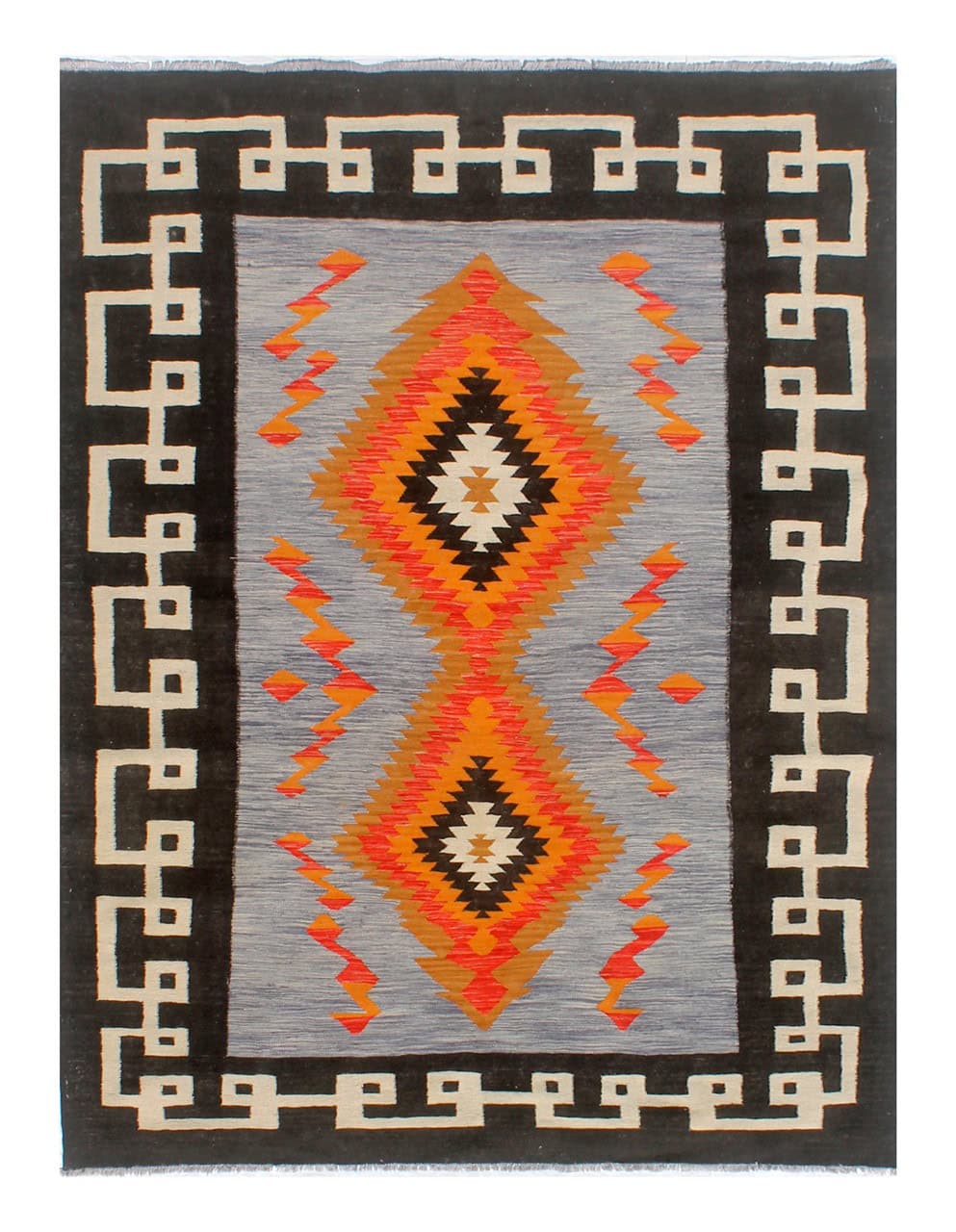 Modern wool Kilim carpet multi 241x186cm