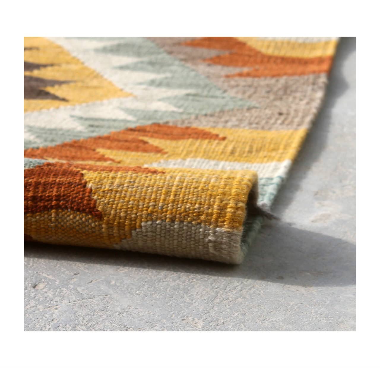 Tappeto Kilim Kaudani Afghan fatto a mano multicolore 299x209cm