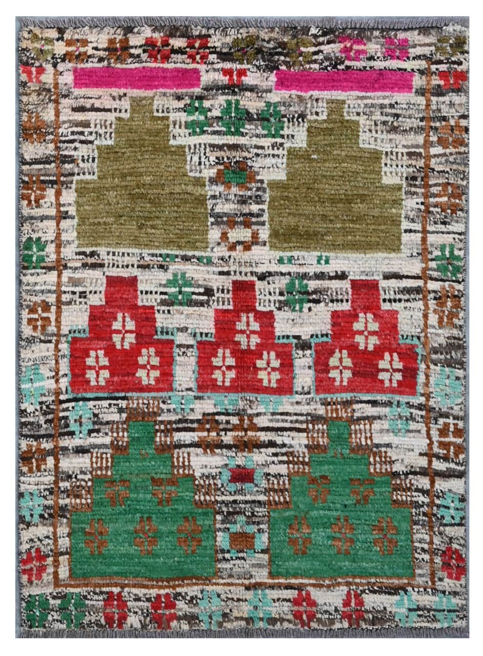 Taimany - Multicolor Tribal Wool Rug - Hand-Knotted 112x79cm