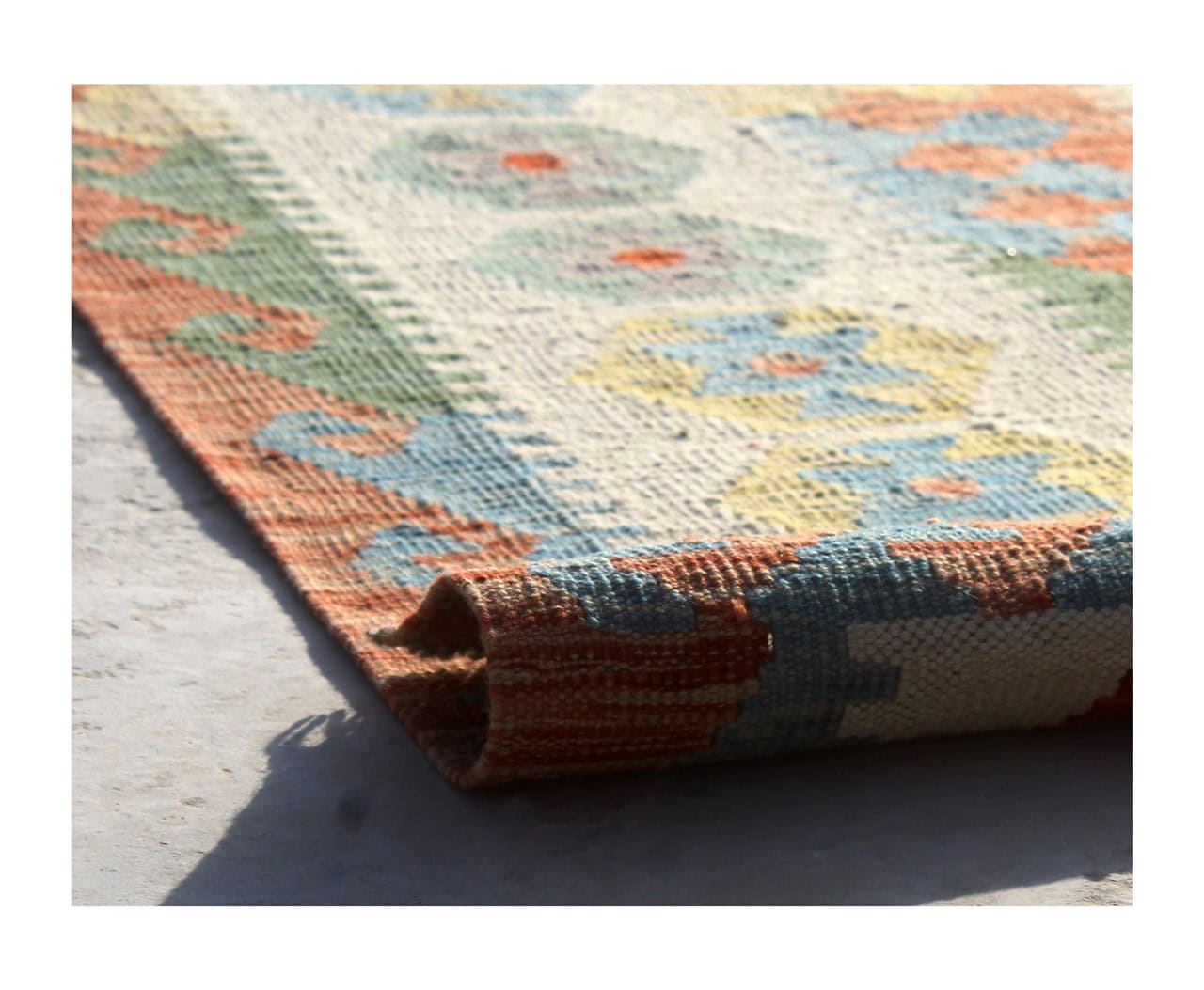 Handmade Afghan Kilim Wool Rug 614_424 cm