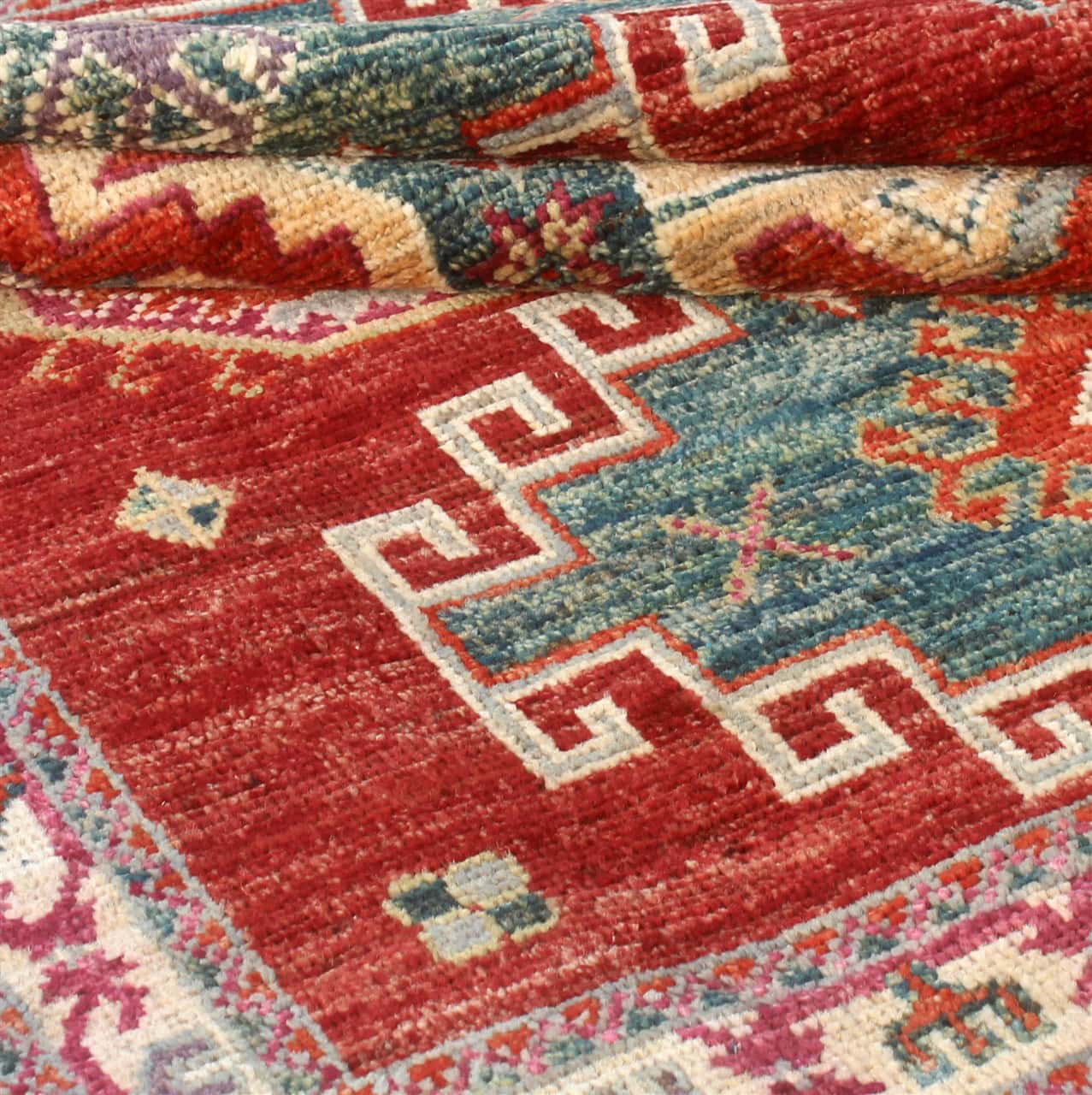 Classic Kazak carpet, Red, handmade, 177x115cm
